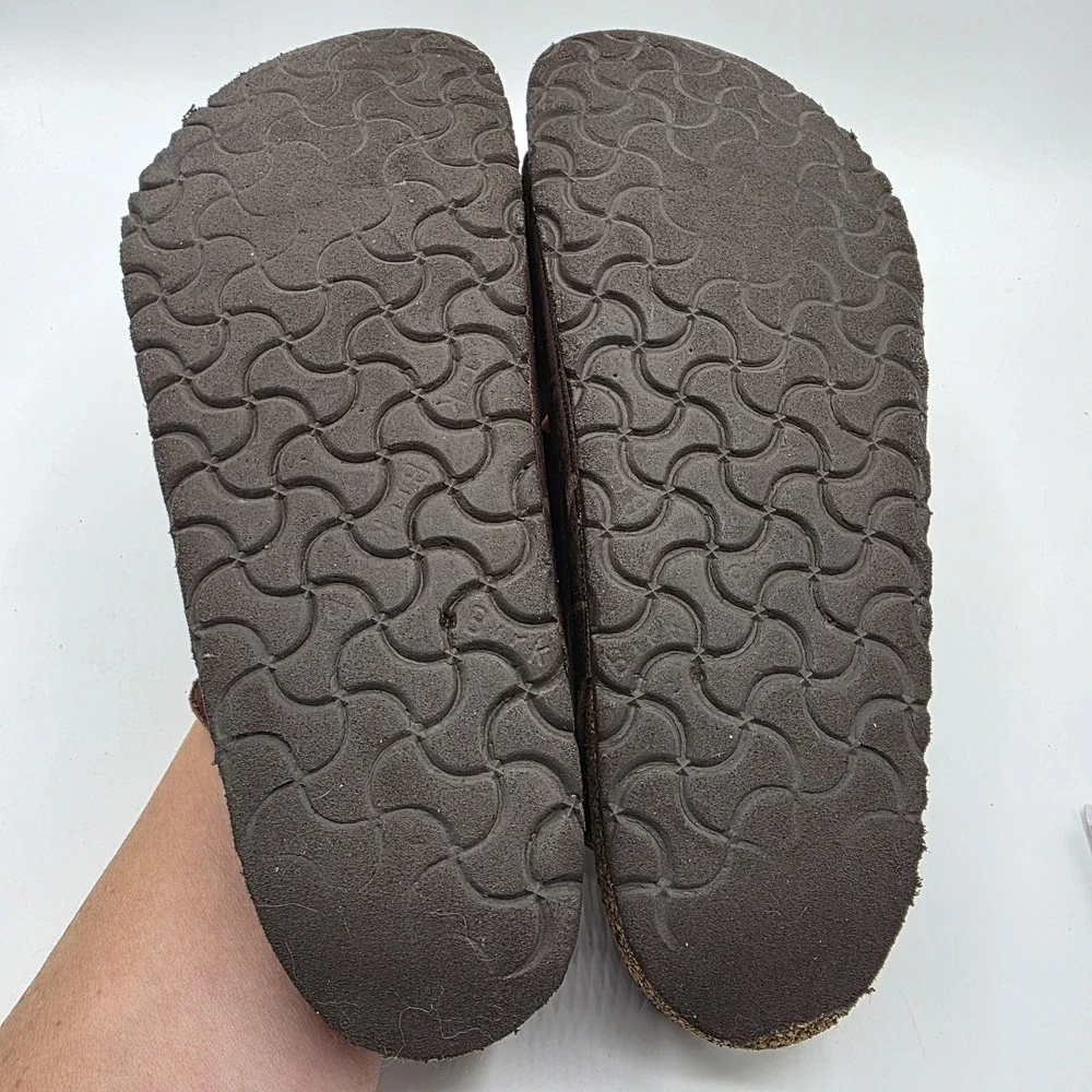 Birkenstock Milano Sandals SZ 43 Mens US 10-10.5 Habana Brown Oiled Leather